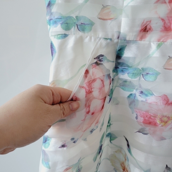 Yumi Kim White Floral Organza Dress - Picture 5 of 14